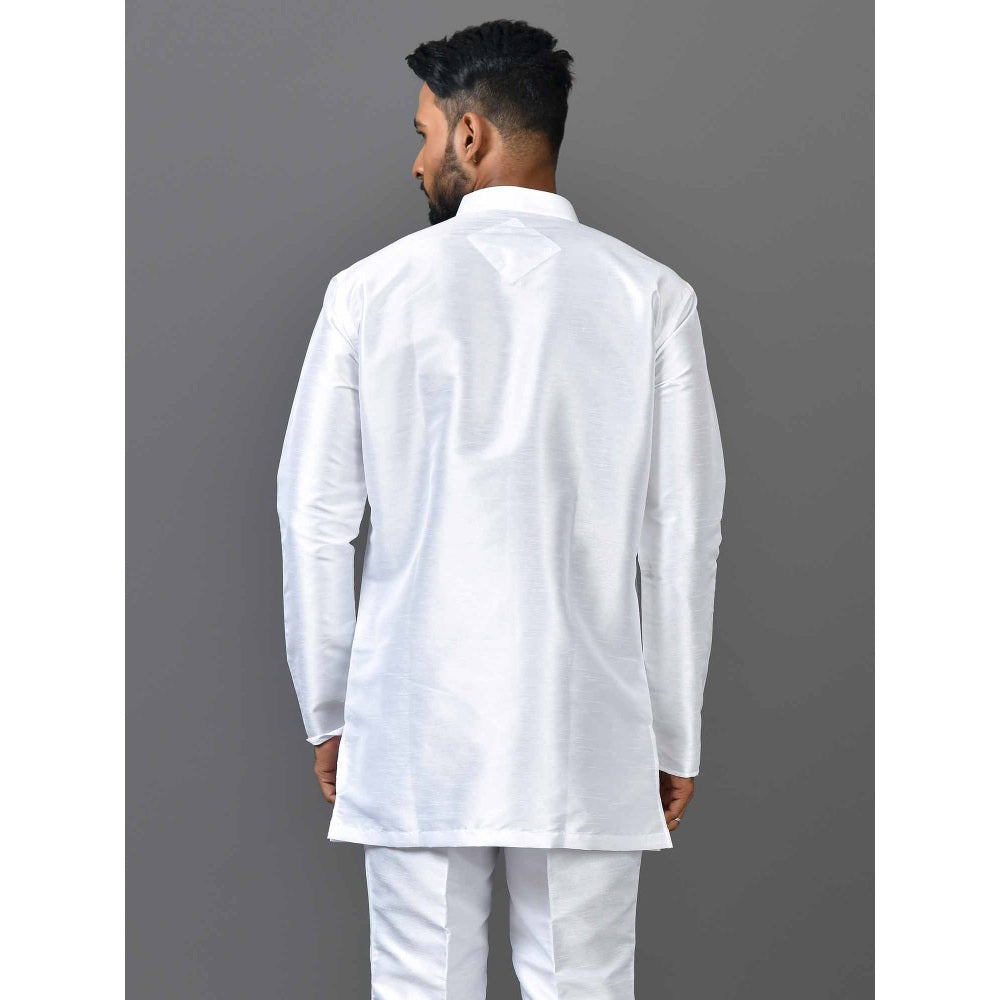 Simaaya White Premium Quality Satin Made Short Kurta