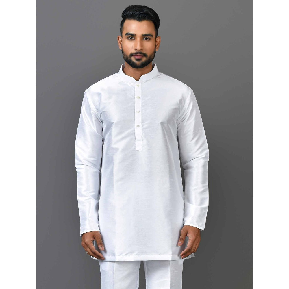 Simaaya White Premium Quality Satin Made Short Kurta