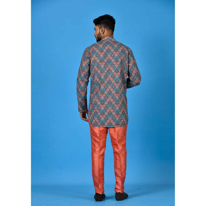 Simaaya Blue Premium Quality Satin Made Short Kurta