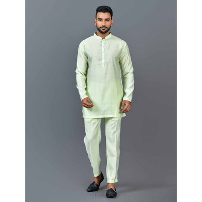 Simaaya Green Premium Quality Silk Made Short Kurta