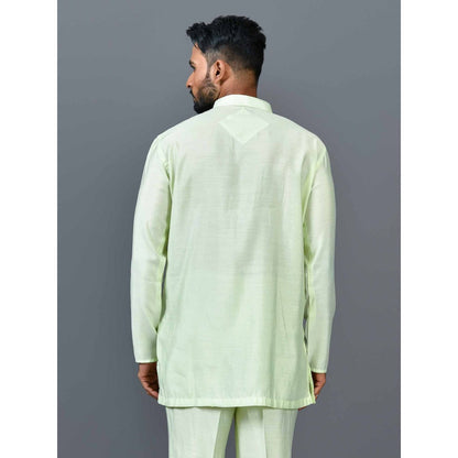 Simaaya Green Premium Quality Silk Made Short Kurta