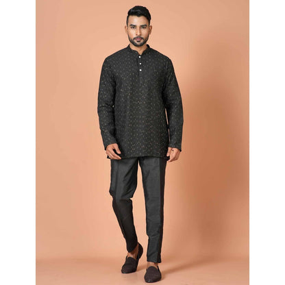 Simaaya Black Premium Quality Cotton Made Short Kurta