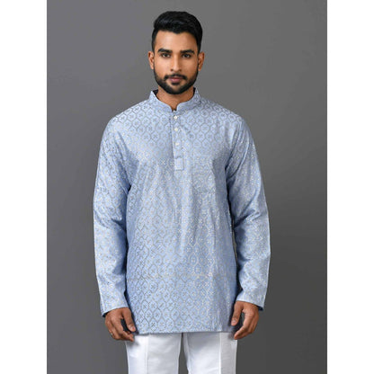 Simaaya Blue Premium Quality Silk Made Short Kurta