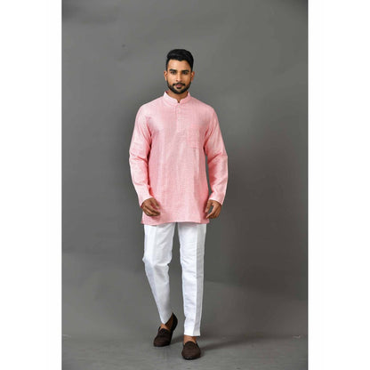 Simaaya Pink Premium Quality Silk Made Short Kurta