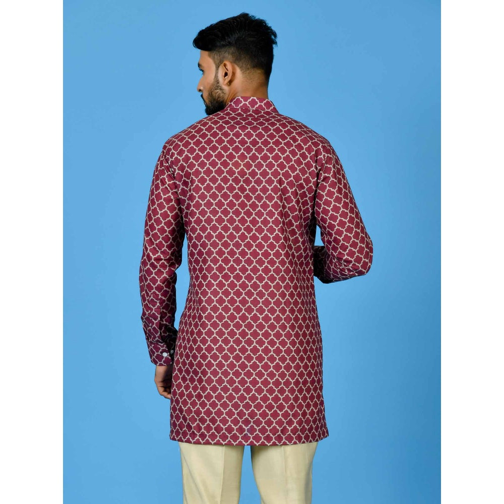Simaaya Maroon Premium Quality Cotton Made Short Kurta