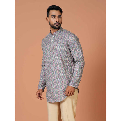 Simaaya Blue Premium Quality Silk Made Short Kurta