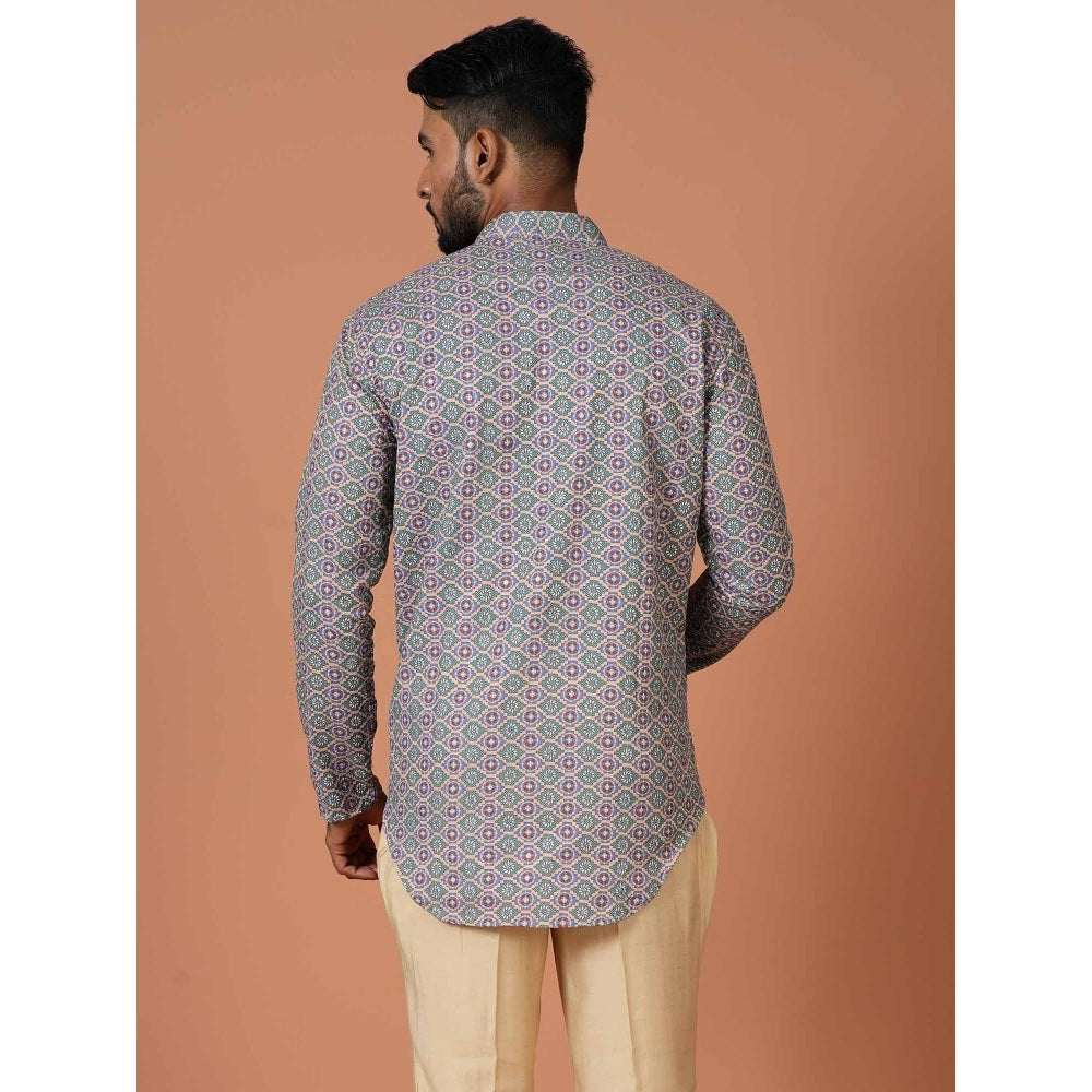 Simaaya Blue Premium Quality Silk Made Short Kurta