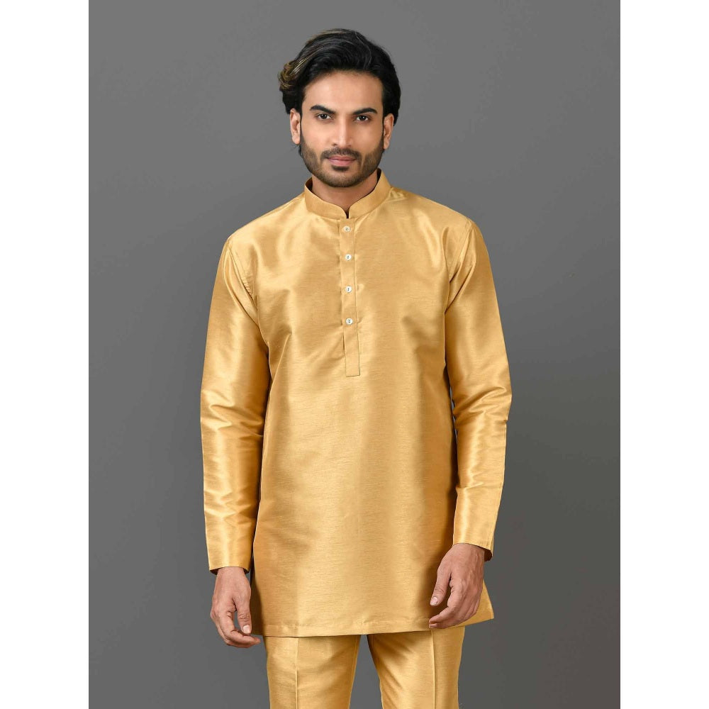 Simaaya Gold Premium Quality Silk Made Short Kurta