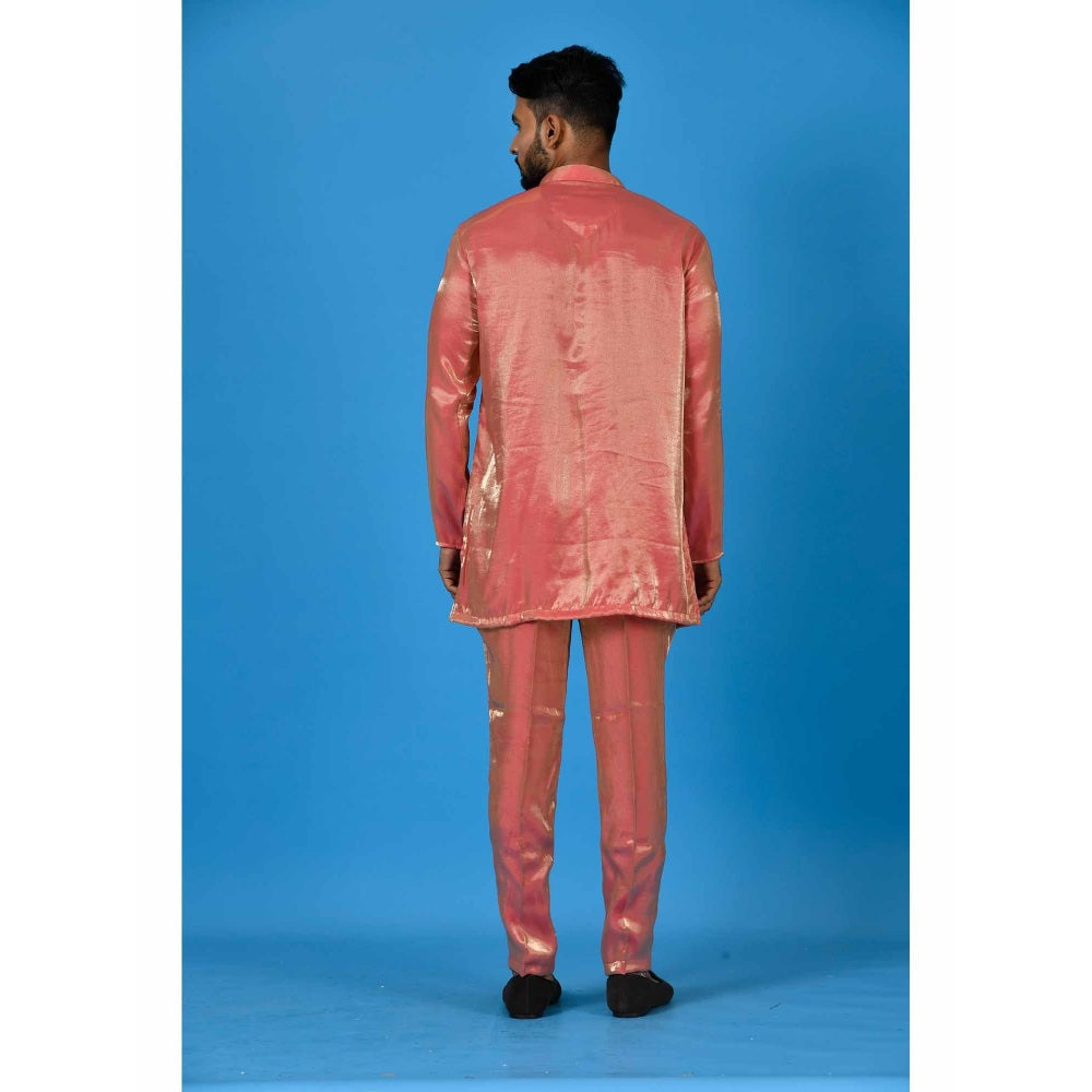 Simaaya Peach Premium Quality Satin Made Short Kurta