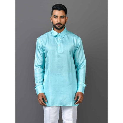 Simaaya Blue Premium Quality Silk Made Short Kurta