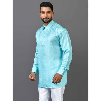Simaaya Blue Premium Quality Silk Made Short Kurta