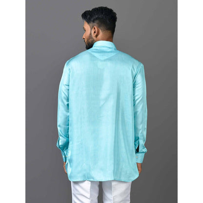 Simaaya Blue Premium Quality Silk Made Short Kurta