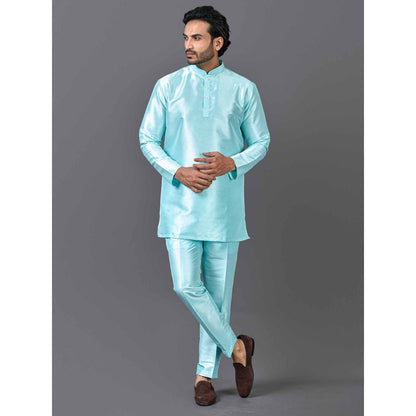 Simaaya Blue Premium Quality Silk Made Short Kurta