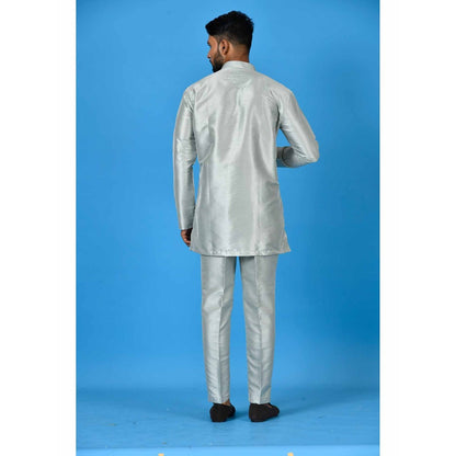 Simaaya Grey Premium Quality Silk Made Short Kurta