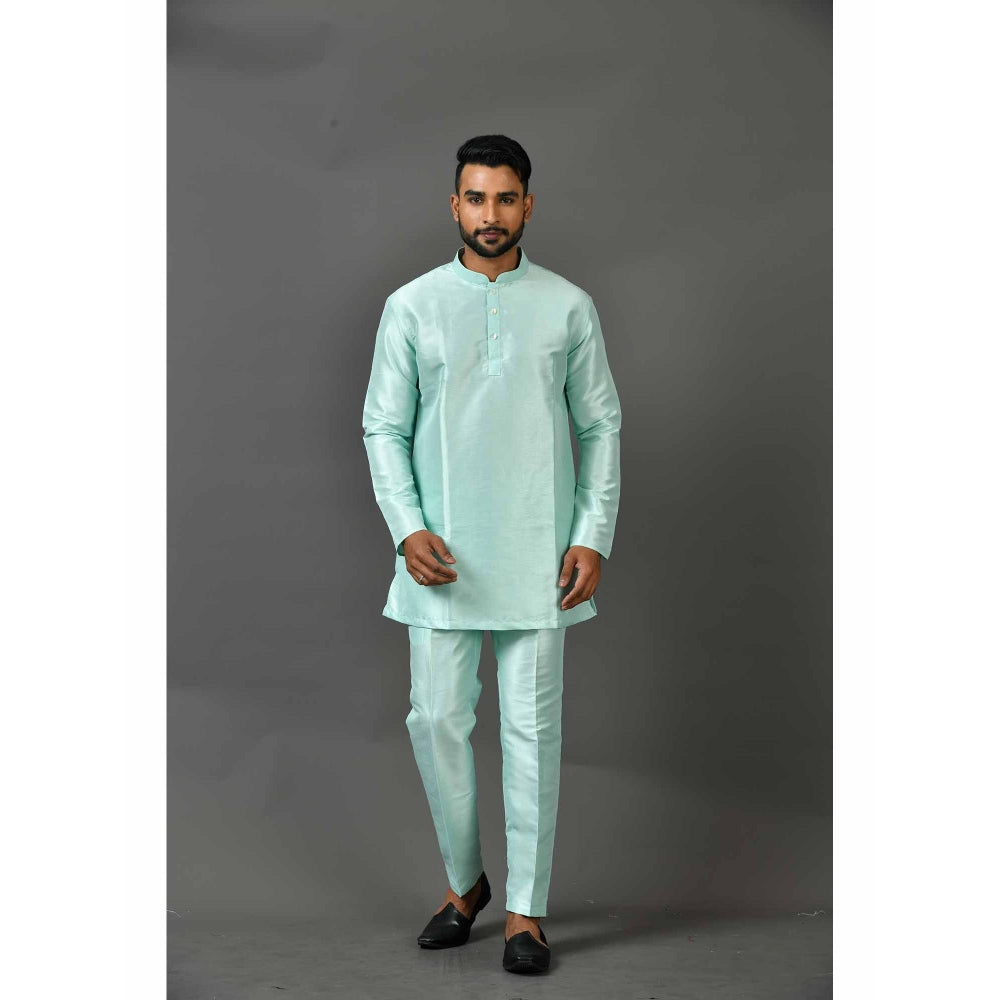Simaaya Blue Premium Quality Silk Made Short Kurta