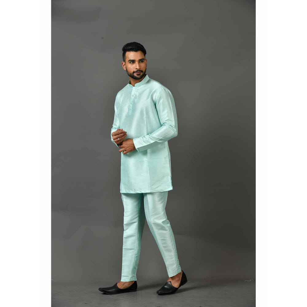 Simaaya Blue Premium Quality Silk Made Short Kurta