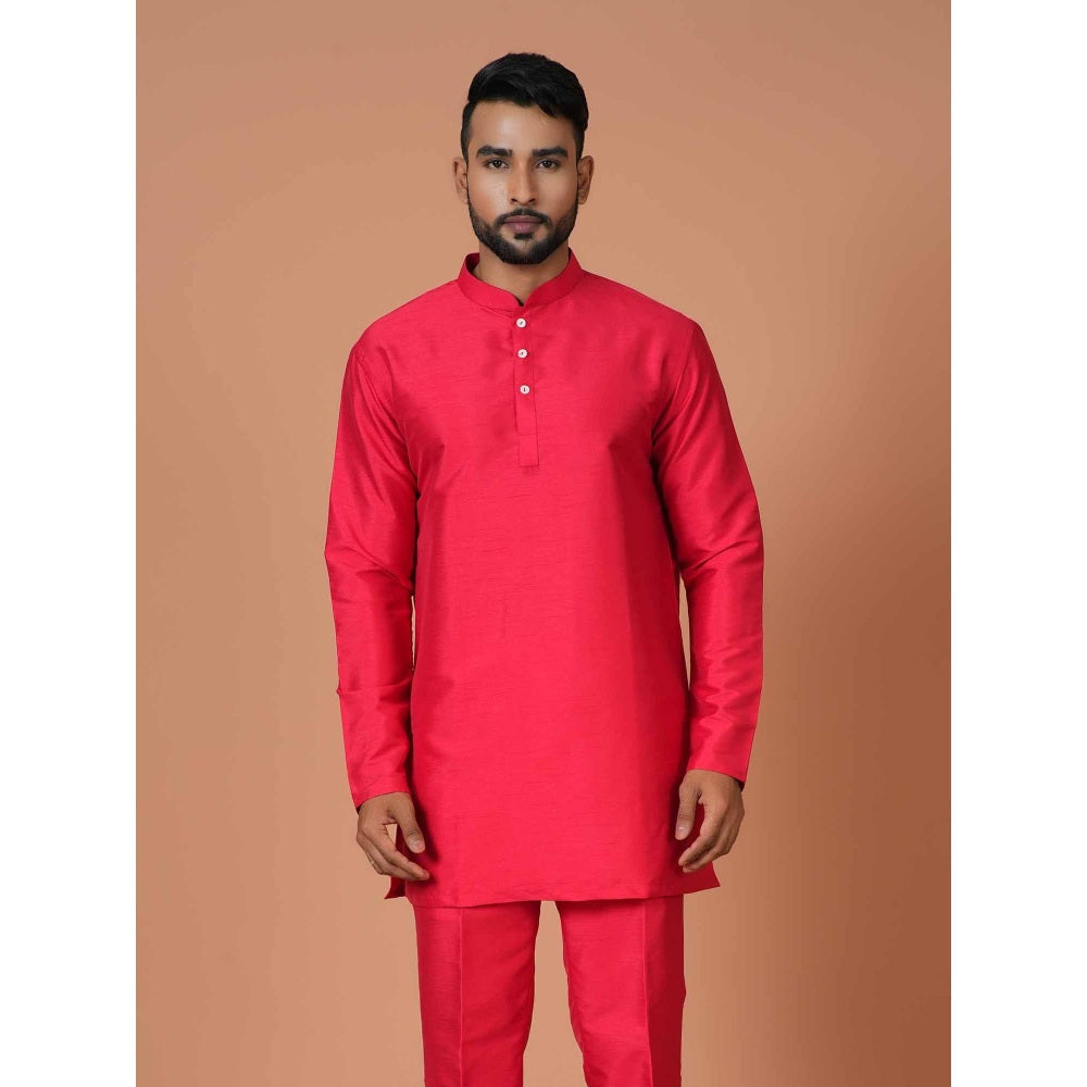 Simaaya Pink Premium Quality Silk Made Short Kurta