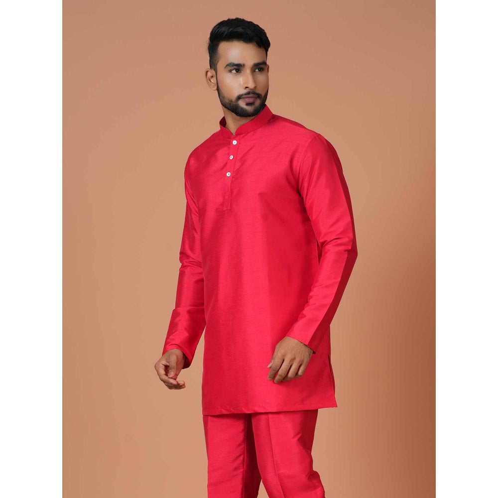 Simaaya Pink Premium Quality Silk Made Short Kurta