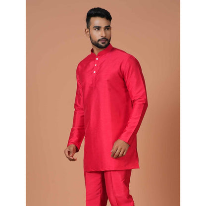 Simaaya Pink Premium Quality Silk Made Short Kurta