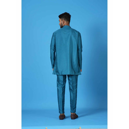 Simaaya Blue Premium Quality Silk Made Short Kurta
