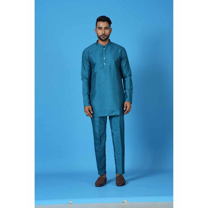 Simaaya Blue Premium Quality Silk Made Short Kurta