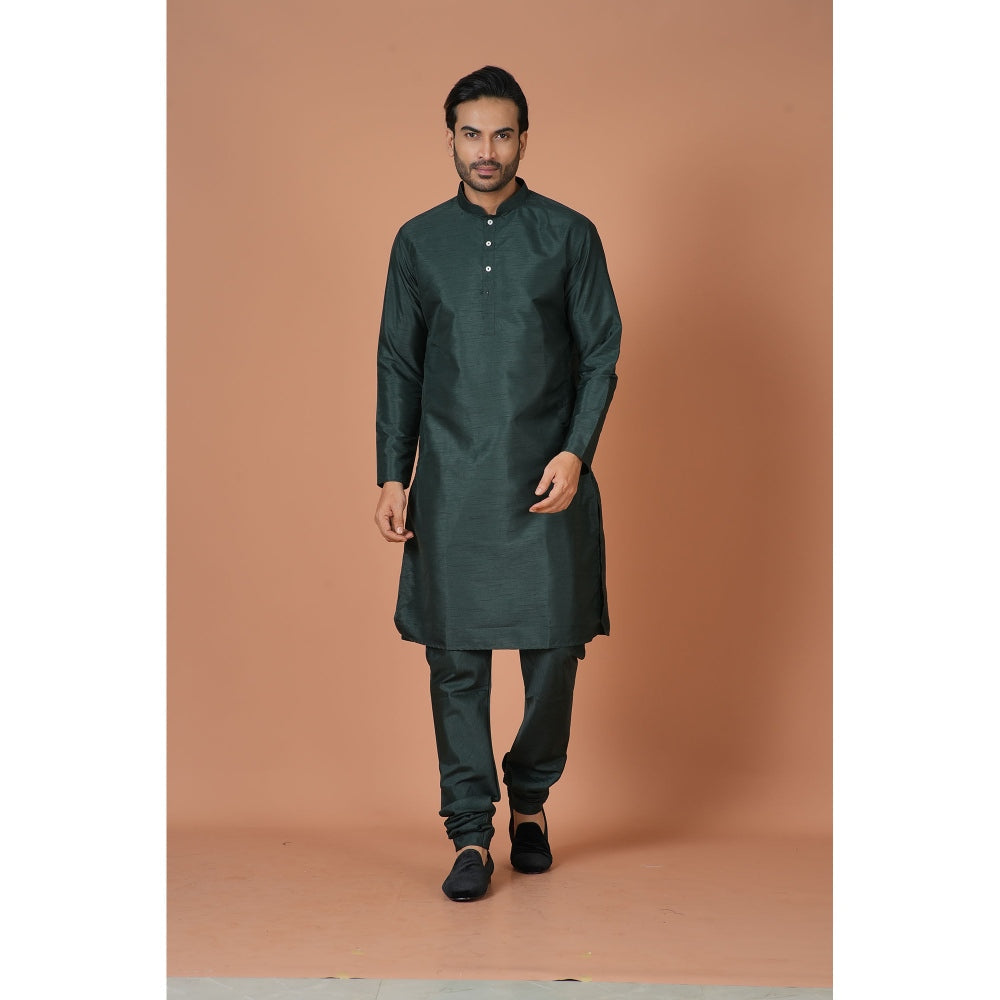 Simaaya Green Premium Quality Silk Made Kurta for Men
