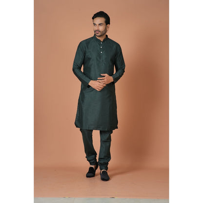 Simaaya Green Premium Quality Silk Made Kurta for Men