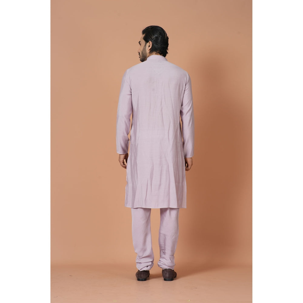 Simaaya Purple Premium Quality Silk Made Kurta for Men