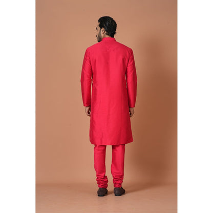 Simaaya Pink Premium Quality Silk Made Kurta for Men