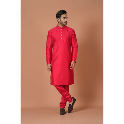 Simaaya Pink Premium Quality Silk Made Kurta for Men