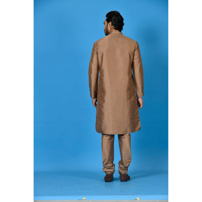 Simaaya Brown Premium Quality Silk Made Kurta for Men