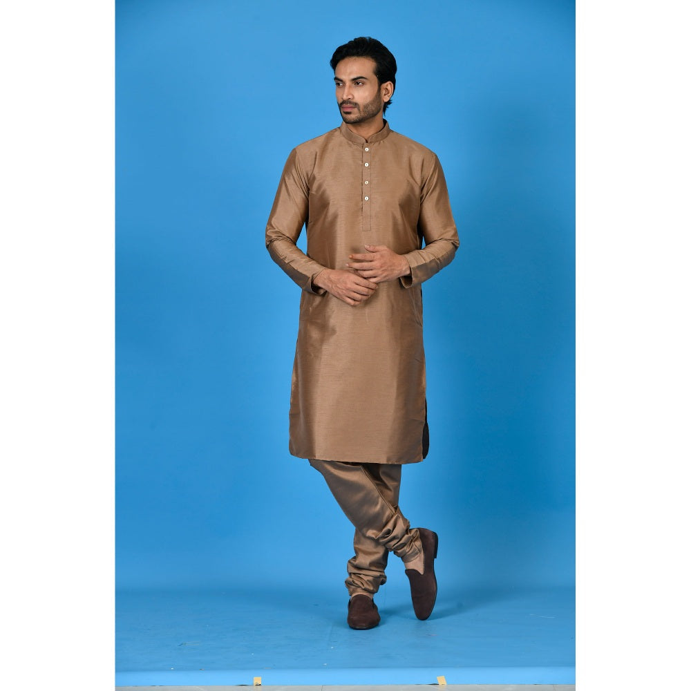 Simaaya Brown Premium Quality Silk Made Kurta for Men