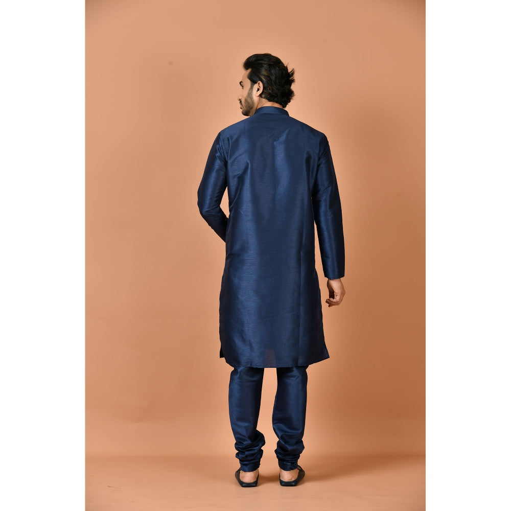 Simaaya Blue Premium Quality Silk Made Kurta for Men