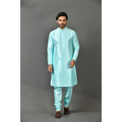 Simaaya Turquoise Premium Quality Silk Made Kurta for Men