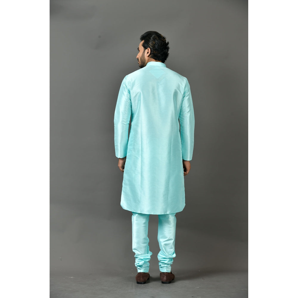 Simaaya Turquoise Premium Quality Silk Made Kurta for Men