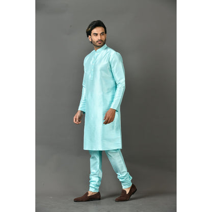 Simaaya Turquoise Premium Quality Silk Made Kurta for Men