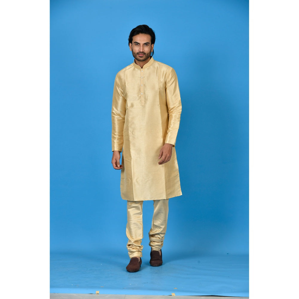 Simaaya Beige Premium Quality Silk Made Kurta for Men