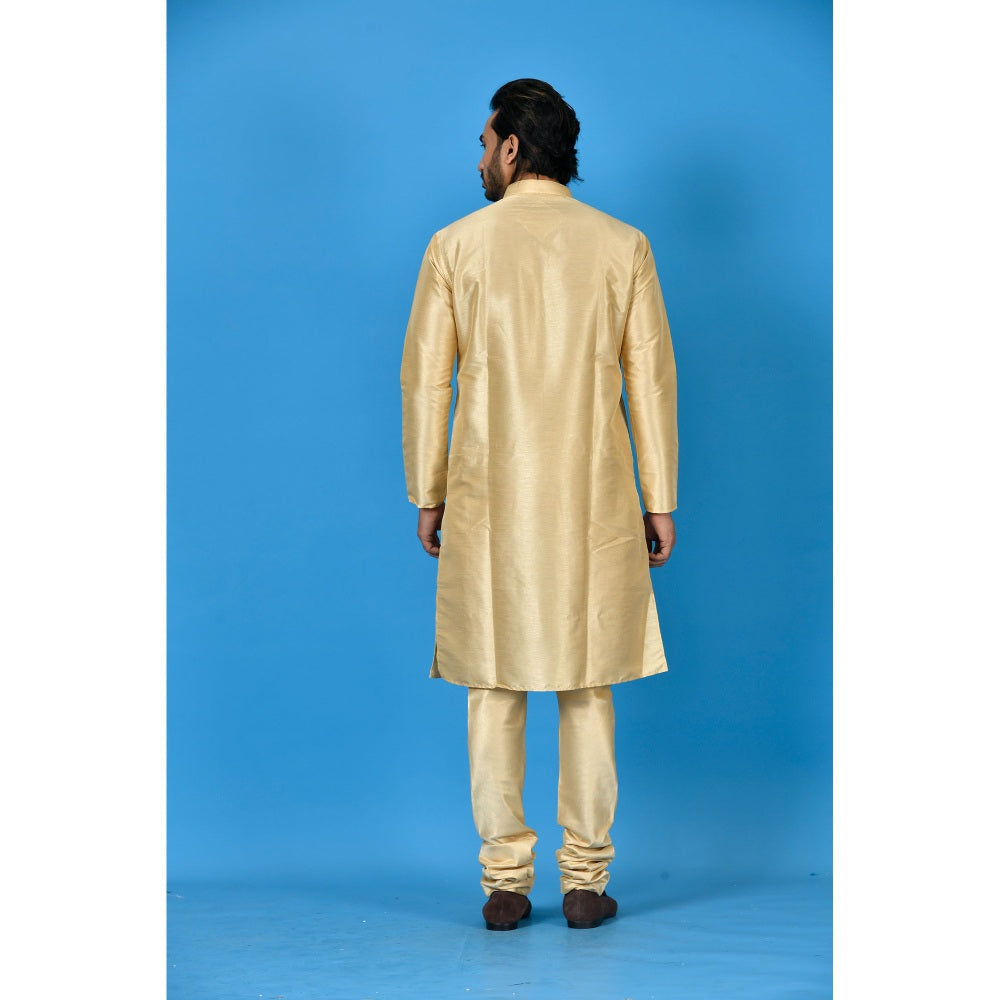 Simaaya Beige Premium Quality Silk Made Kurta for Men