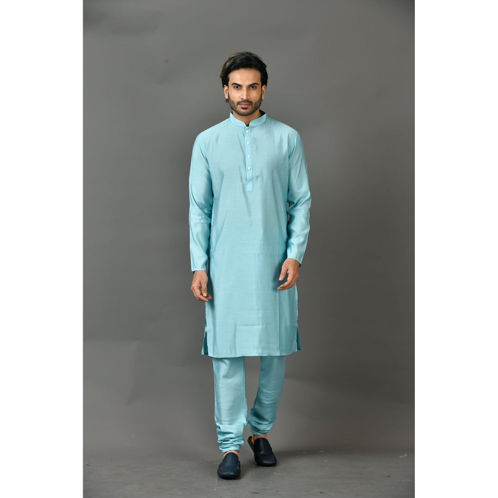 Simaaya Blue Premium Quality Silk Made Kurta for Men