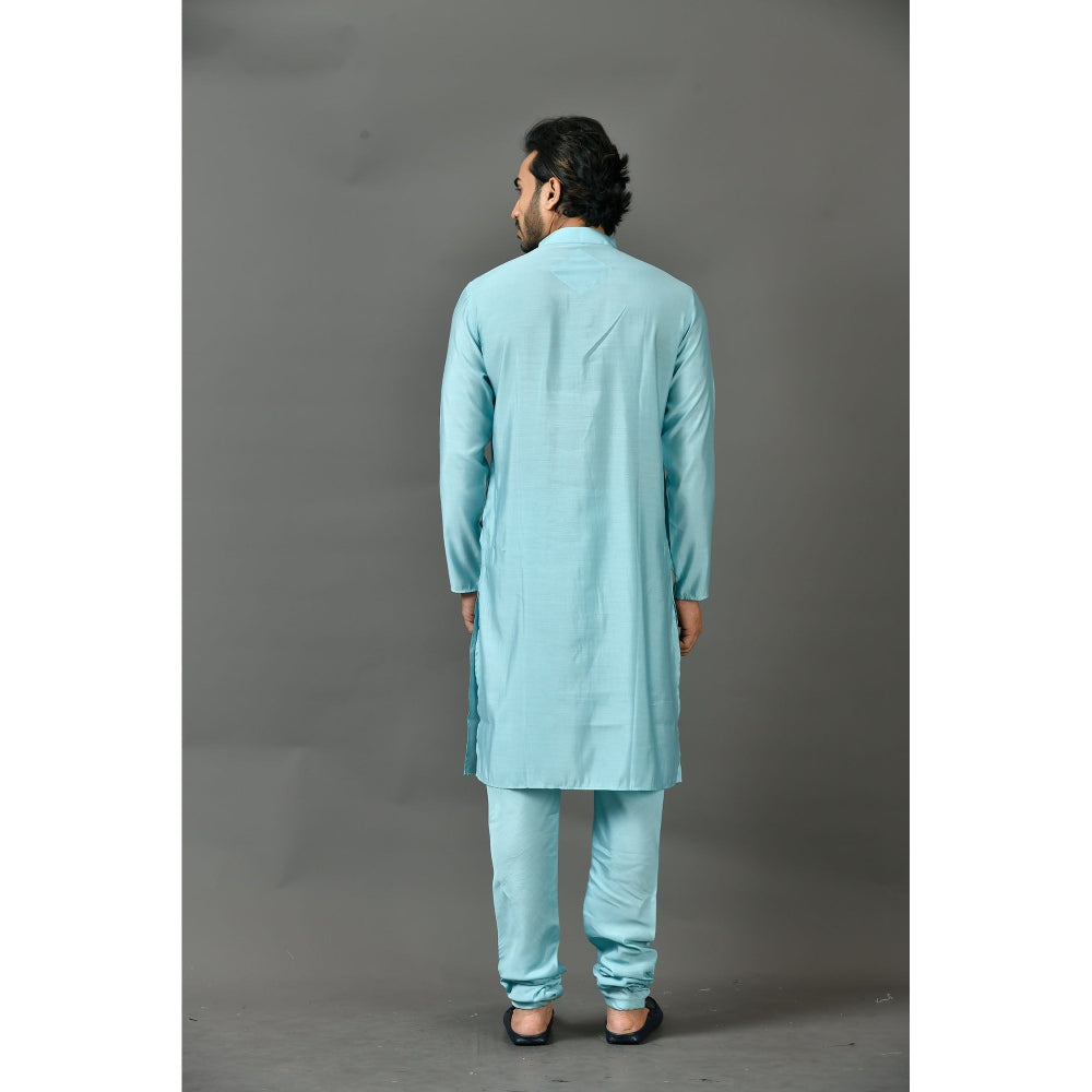 Simaaya Blue Premium Quality Silk Made Kurta for Men