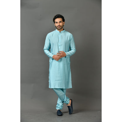 Simaaya Blue Premium Quality Silk Made Kurta for Men