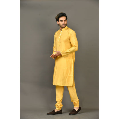 Simaaya Mustard Premium Quality Cotton Silk Made Kurta for Men