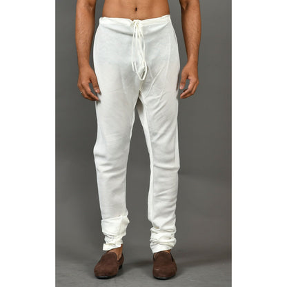 Simaaya White Premium Quality Cotton Silk Made Pyjama for Men