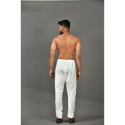Simaaya White Premium Quality Cotton Silk Made Pyjama for Men