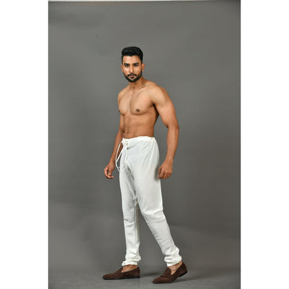 Simaaya White Premium Quality Cotton Silk Made Pyjama for Men