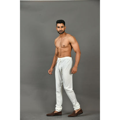 Simaaya White Premium Quality Cotton Silk Made Pyjama for Men