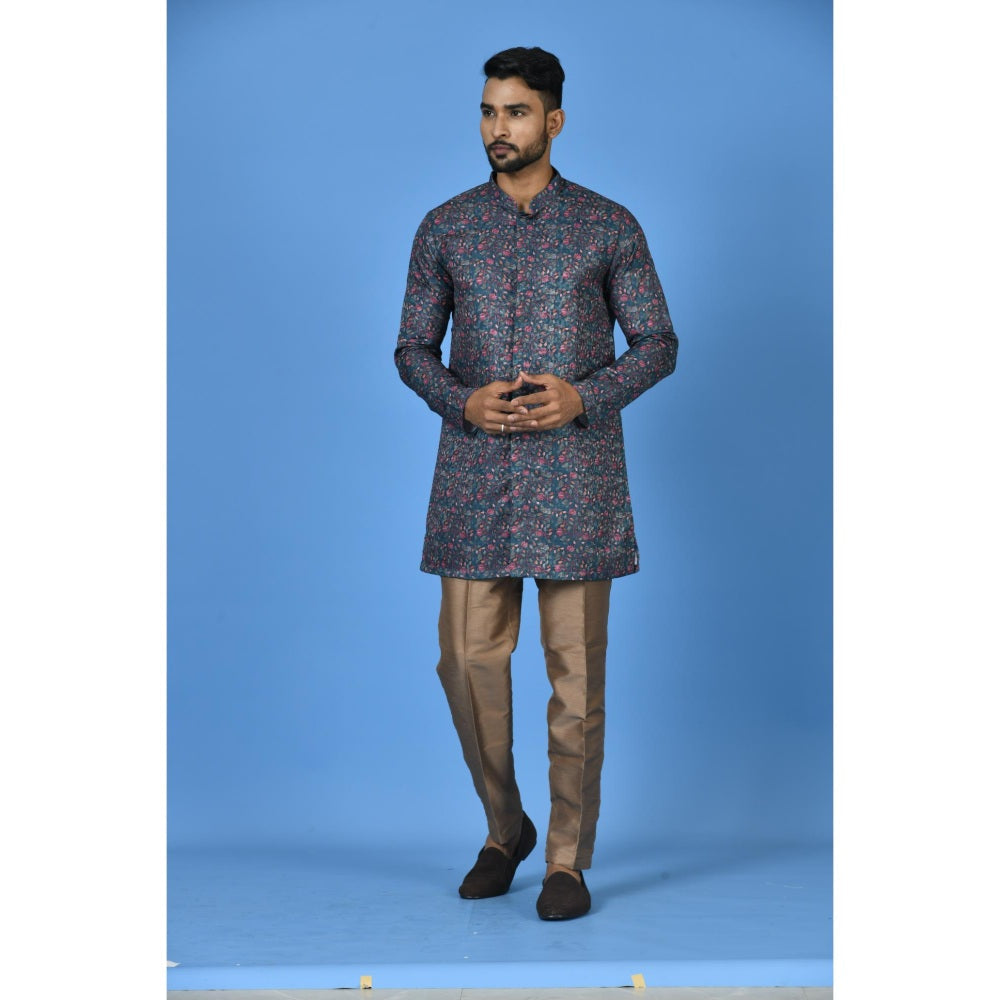 Simaaya Green Premium Quality Linen Made Short Kurta for Men