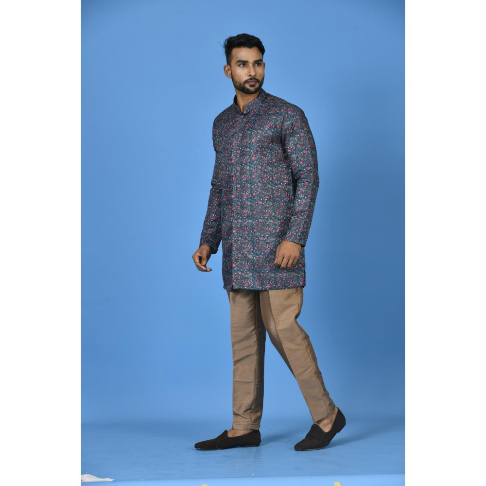 Simaaya Green Premium Quality Linen Made Short Kurta for Men