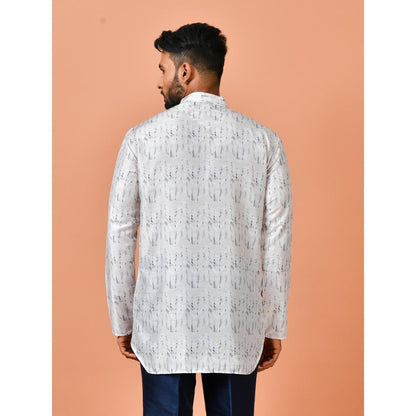 Simaaya White Premium Quality Silk Made Short Kurta for Men