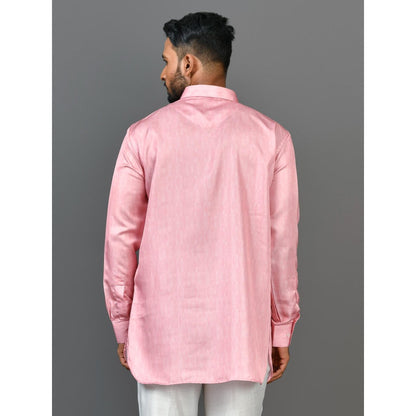 Simaaya Premium Quality Satin Made Kurta For Men- Pink